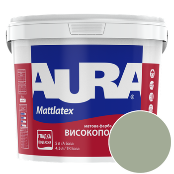 Краска интерьерная моющаяся Aura Mattlatex NOVA X150 (шалфейный) матовая 5 л