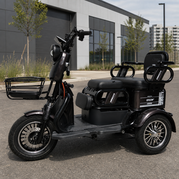 Електроскутер Corso Protex MAX 1200W графеновий АКБ 72V/28Ah до 77 км 3-місний трансформер із кошиком вантажний електротрици