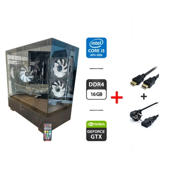 Игровой ПК 1stPlayer MI5 Tower / Intel Core i5-8400 (6 ядер по 2.8 - 4.0 GHz) / 16 GB DDR4 / 512 GB SSD M.2 + 500 GB SSD / nVidia GeForce GTX 1060, 6 GB GDDR5, 192-bit / 500W б/у + Подарок Кабель HDMI + Питания