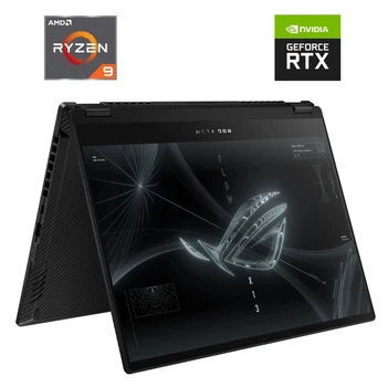 Ігровий ультрабук-трансформер Asus Rog Flow x13 GV301QE / 13.3" (1920x1200) IPS Touch / AMD Ryzen 9 5900HS (8 (16) ядер по 3.0 - 4.6 GHz) / 16 GB DDR4 / 1000 GB SSD NVMe / nVidia GeForce RTX 3050 Ti, 4 GB GDDR6, 128-bit / WebCam б/в
