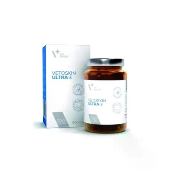 VetExpert VetoSkin Ultra вітаміни для здоров'я шкіри та вовни у собак та котів, 60 табл