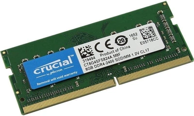 Оперативная память 8 ГБ, DDR4, для ноутбуков, Crucial (2133 МГц, 1,2 В, CL15, CT8G4SFS8213.C8FBD) Б/У