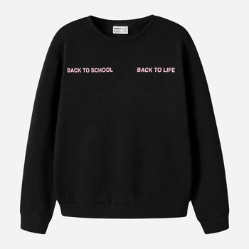 Підлітковий теплий свитшот для дівчинки Name it 13258989-Black 146-152 см Чорний (5715913172625)
