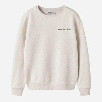 Подростковый теплый свитшот для девочки Name it 13258989-Peyote Melange 158-164 см Белый (5715946690417)
