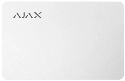 Безконтактна картка Ajax Pass Jeweller 86х54х0,8 мм пластик біла