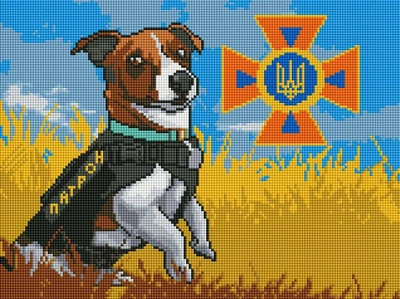 Алмазная мозаика ColorArt 30×40 «Пес Патрон», полная выкладка, 5D (ST482)