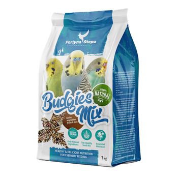 Зерносмесь для волнистых попугаев Perlyna Stepu Budgies Mix с просом, овсом и семенами, 1 кг (PSU83001)