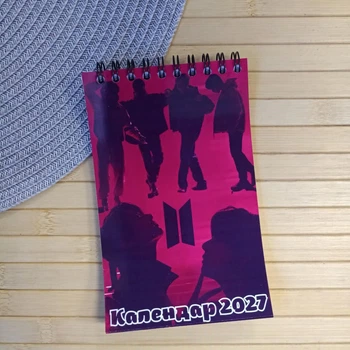 Календарь настольный перекидной Бтс Bts 2027 А6 (домик) (38688)