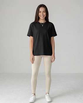 Женская базовая футболка Nordvik Essential Regular Fit Черный M