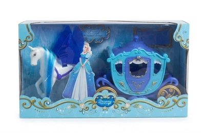 Игровой набор Лошадь с каретой для кукол 2223B-D Голубая