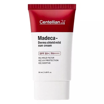 М'який сонцезахисний крем для обличчя Centellian24 Madeca Shield Mild Suncream SPF 50+ PA++++ 50мл