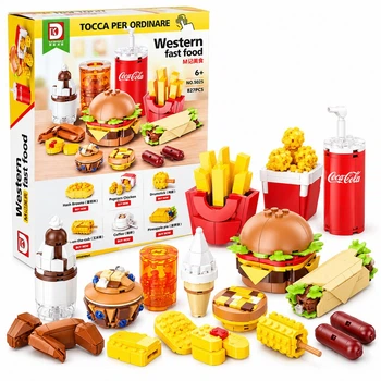Конструктор еда DK Western Fast Food Creator Expert Фаст-фуд, 18 моделей, 827 деталей, 5025