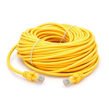 Патч-корд литой Ritar YG295 UTP, RJ-45, Cat.5e, 15 м, желтый, Cu (медь)