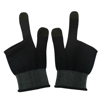 Рукавички ігрові HOCO GA21 Eagle Claw silver fiber two-finger gaming gloves(2PCS pack) Black
