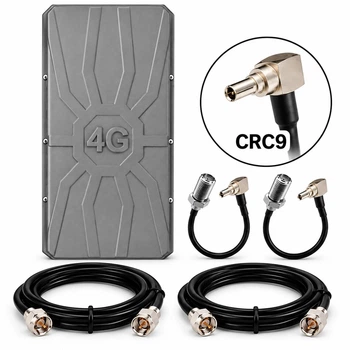 Комплект 3G/4G антенны RunBit Spider MIMO 2×18 dBi с кабелями 2×5 м и переходниками CRC9