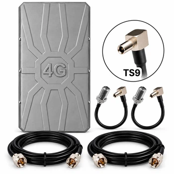 Комплект 3G/4G антенны RunBit Spider MIMO 2×18 dBi с кабелями 2×10 м и переходниками TS9