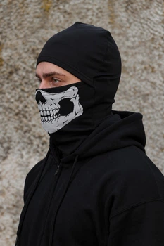 Чоловіча Гірськолижна Бавовняна Балаклава Without Extreme З Принтом Череп Black (8056713)