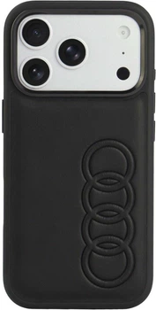 Etui plecki Audi TT Synthetic Leather MagSafe do Apple iPhone 18 Pro/17 Pro Black (AU-TPUPCMIP18P-TT/D1-BK)