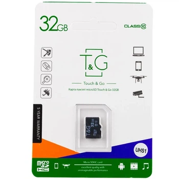 Карта памяти microSDHC 32 ГБ T&G UHS-1 Class 10 без адаптера