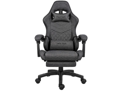 Геймерское кресло Flexi Tech Grey с подставкой для ног GF-8076-G (28067)