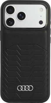 Etui plecki Audi GT Synthetic Leather MagSafe do Apple iPhone 18 Pro Max/17 Pro Max Black (AU-TPUPCMIP18PM-GT/D3-BK)