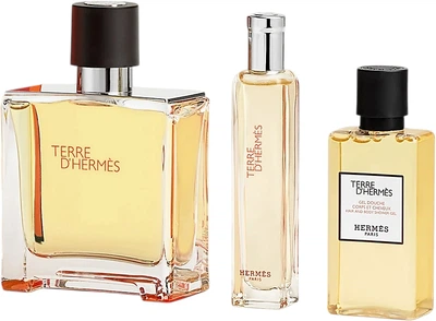 Набор для мужчин Hermes Terre D'Hermes Духи 75 мл + Духи 15 мл + Гель для душа 40 мл (3346130022909)