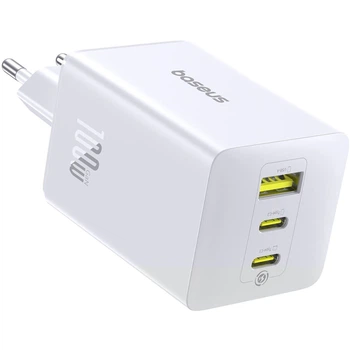 СЗУ Baseus EnerFill FE11 Fast Charger PD100W+QC3.0 (1USB-A/2C) (P101821) Moon White