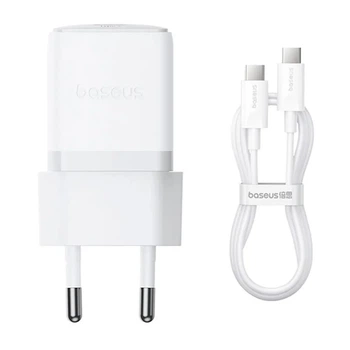 СЗУ Baseus Palm Fast Charger 30W (1USB-C) + кабель Type-C to Type-C (P10111605113-01) Moon White