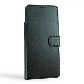 Чехол-книжка для ZTE Blade A76 черная (натуральная кожа, защита камеры, подставка)