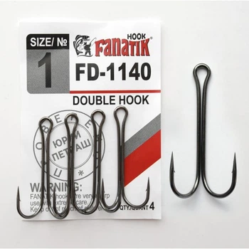 Двойной крючок Fanatik FD-1140 № 1, 4 шт.