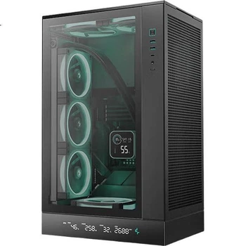 Вертикальний цифровий дисплей DEEPCOOL CH270 для материнської плати, що монтується ззаду, водяне охолодження 360 мм, підставка для цифрового дисплея, сітчаста вентиляційна панель