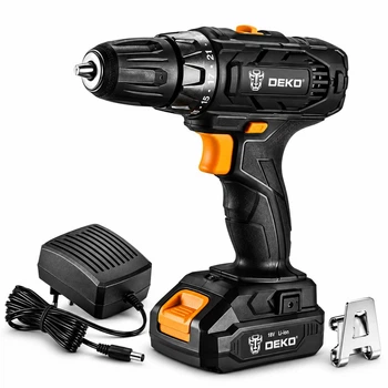 Дрель-шуруповерт DEKO 18V с литий-ионным аккумулятором S5002-GQD18DU2
