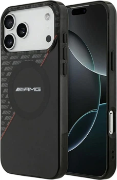 Etui na smartfon Apple iPhone 18 Pro Max/17 Pro Max AMG IML Double Layer Rhombs MagSafe Black-Red (AMHMP18X24HRDKR)