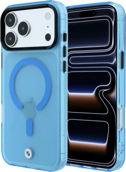 Etui na smartfon Apple iPhone 18 Pro Max/17 Pro Max BMW Sign Frosted IML & Metal Logo MagSafe Blue (BMHMP18X26HTFSILB)