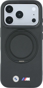 Etui na smartfon Apple iPhone 18 Pro Max/17 Pro Max BMW Kevlar Ring Stand 360 MagSafe Black (BMHMP18X26SWTKRSK)