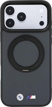 Etui na smartfon Apple iPhone 18 Pro Max/17 Pro Max BMW Kevlar Ring Stand 360 MagSafe Anthracite (BMHMP18X26SWTKRSG)