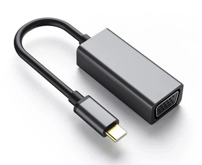 Адаптер Dynamode USB 3.0 Type-C to VGA/Full HD 1080p 60Hz Female, темно-сірий (DM-AD-USB-C-VGA)