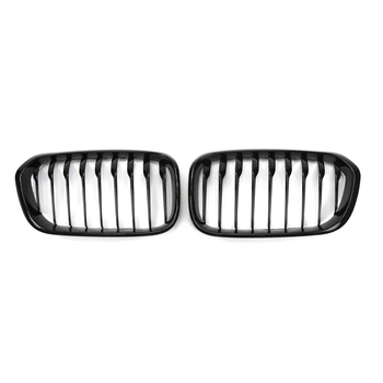 Ніздрі решітки радіатора переднього бампера BMW 1 series F20 2015-2017 Black 1BAR