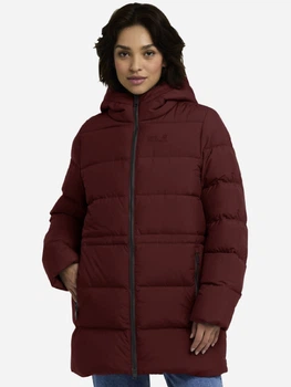Пуховик зимовий жіночий Jack Wolfskin Frozen Palace Long Jkt W Rds A65096-J0211 XL Бордовий (4064886781985)