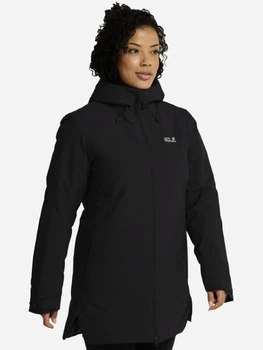 Парка демисезонная женская Jack Wolfskin Heidelstein 2 Ins Jkt W A66376-6000 XL Черная (4064886765534)