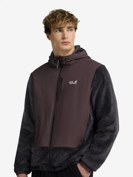 Куртка демисезонная с капюшоном мужская Jack Wolfskin Sensora Hybrid Hooded Jkt M A66234_I0159 M Фиолетовая (4064886752381)