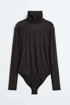 Боди-топ H&M 1147086001c72 M черное (100017357)