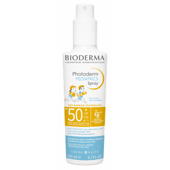 Спрей Bioderma Photoderm Pediatrics Spray SPF50+ 200 мл Детский солнцезащитный Биодерма Фотодерм с очень высокой защитой UVA/UVB для сухой и чувствительной кожи