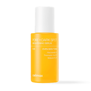 Сироватка Celimax Pore+Dark Spot Brightening Serum 30 мл Освітлювальна для обличчя Селімакс з 5% ніацинамідом і 3% транексамовою кислотою від пігментних плям і постакне, для вирівнювання тону шкіри