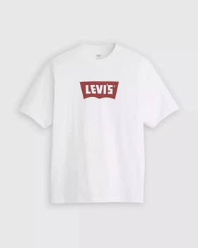 Мужская футболка свободного кроя в винтажном стиле Levi's, белый цвет, размер L (000RY0002)