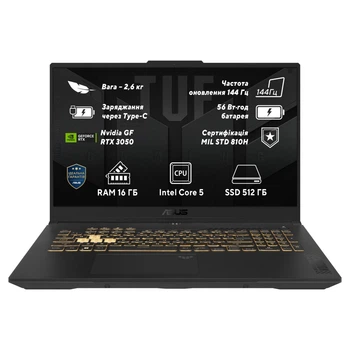 Ноутбук ASUS TUF Gaming F17 FX707VJB-HX063 (90NR0MY5-M002H0)
