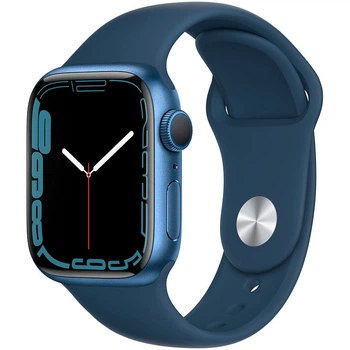 Смарт-годинник Apple Watch Series 7 GPS, 41mm, Blue, Abyss Blue Sport Band (Grade B) - Б/В