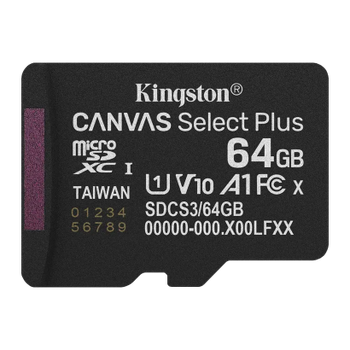 Карта Пам'яті Kingston Canvas Select Plus UHS-I U3 V30 A1 64GB Б/У