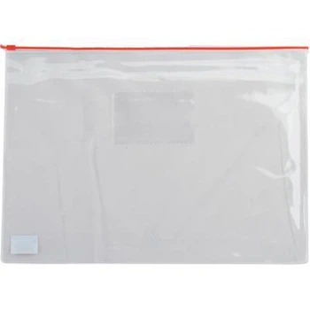 Папка на молнии Buromax А5, plastic zipper red