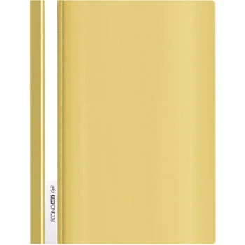 10шт, Папка-скоросшиватель Economix А4 Light без перфорации, желтая